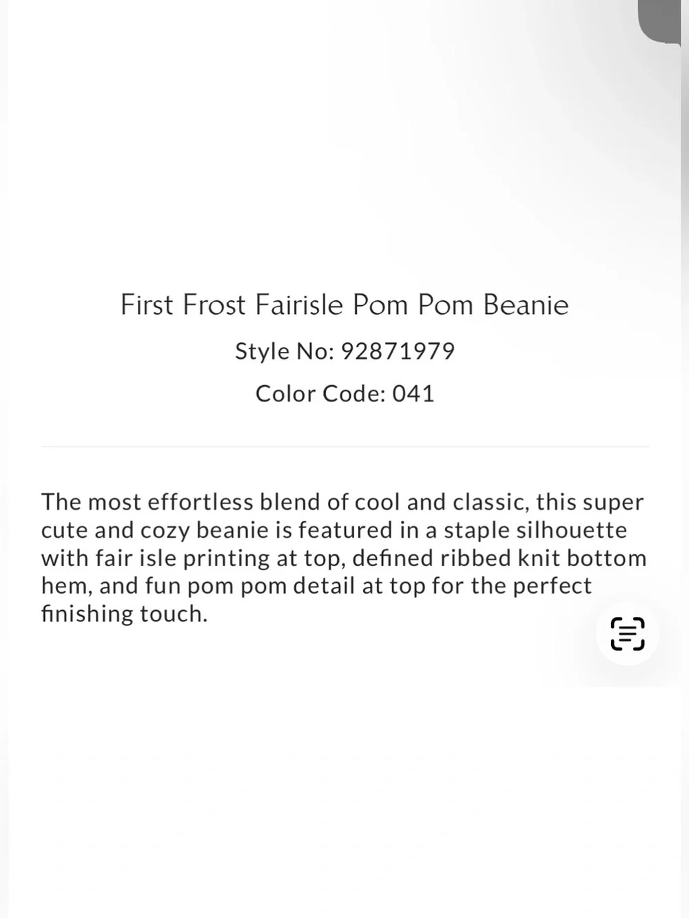 Free People First Frost Fairisle Pom Pom Beanie NEW
